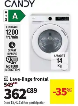 Conforama Candy Lave linge frontal aanbieding