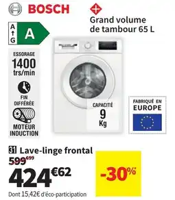 Conforama Lave-linge bosch WAN2827ZFR aanbieding