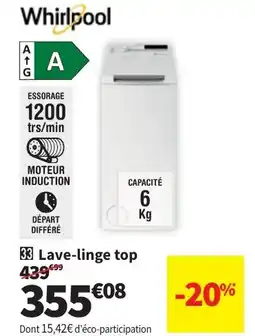 Conforama Lave-linge whirlpool CTDLR6261FR aanbieding