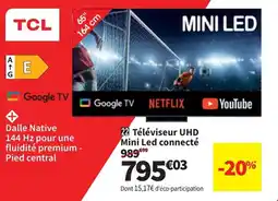 Conforama Téléviseur UHD Mini LED Connecté TCL 65C6K PRO aanbieding