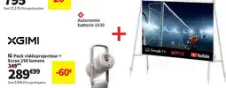 Conforama XGIMI Pack vidéoprojecteur + Ecran 250 lumens aanbieding