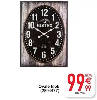 Cora Ovale klok aanbieding