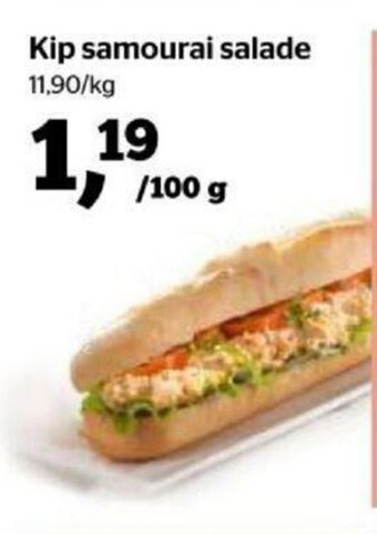 Spar Kip samourai salade aanbieding