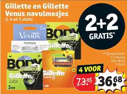Kruidvat Gillette en Gillette Venus navulmesjes aanbieding