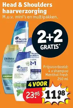 Kruidvat Head & Shoulders haarverzorging aanbieding