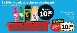 Kruidvat Fa (Men) bad, douche en deodorant aanbieding