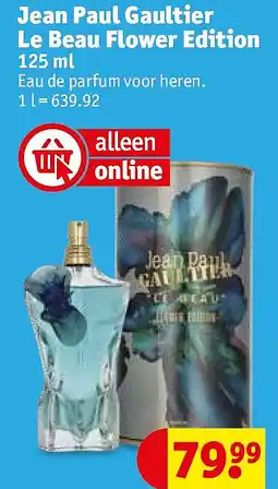Kruidvat Jean Paul Gaultier Le Beau Flower Edition aanbieding