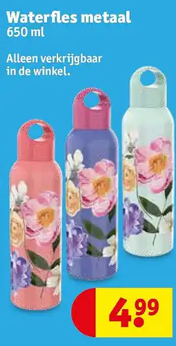 Kruidvat Waterfles metaal aanbieding