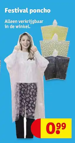 Kruidvat Festival poncho aanbieding