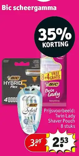 Kruidvat Bic scheergamma aanbieding