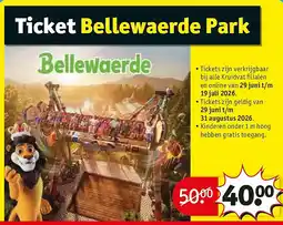Kruidvat Ticket Bellewaerde Park aanbieding