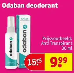Kruidvat Odaban deodorant aanbieding