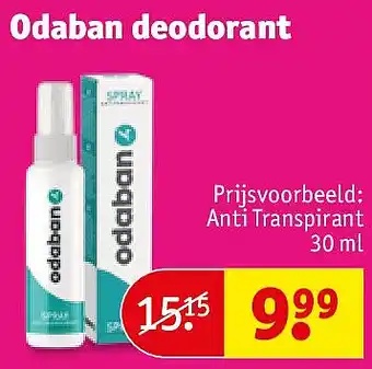 Kruidvat Odaban deodorant aanbieding