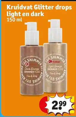 Kruidvat Kruidvat Glitter drops light en dark aanbieding