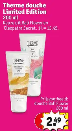 Kruidvat Therme douche Limited Edition aanbieding