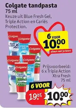 Kruidvat Colgate tandpasta aanbieding