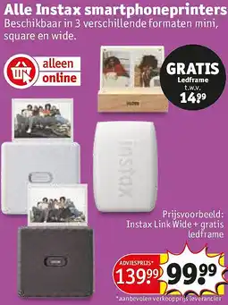 Kruidvat Alle Instax smartphoneprinters aanbieding