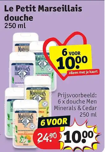 Kruidvat Le Petit Marseillais douche aanbieding