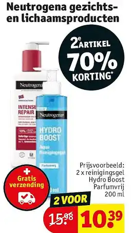 Kruidvat Neutrogena gezichtsen lichaamsproducten aanbieding