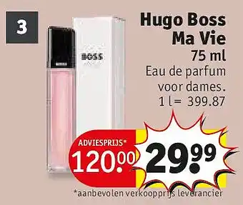 Kruidvat Hugo Boss Ma Vie aanbieding