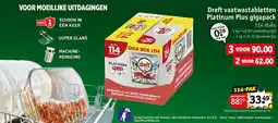 Kruidvat Dreft vaatwastabletten Platinum Plus gigapack aanbieding