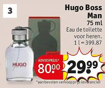 Kruidvat Hugo Boss Man aanbieding