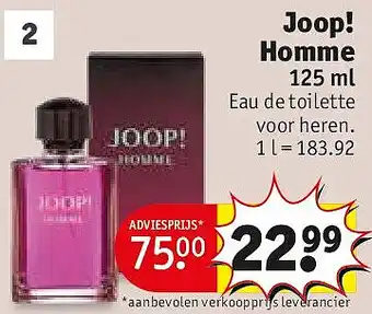 Kruidvat Joop! Homme aanbieding