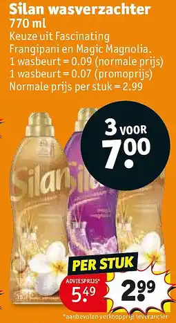 Kruidvat Silan wasverzachter aanbieding