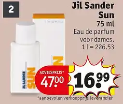 Kruidvat Jil Sander Sun aanbieding