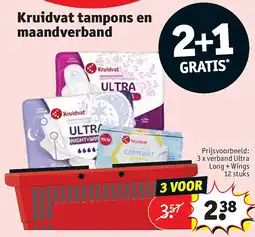Kruidvat Kruidvat tampons en maandverband aanbieding