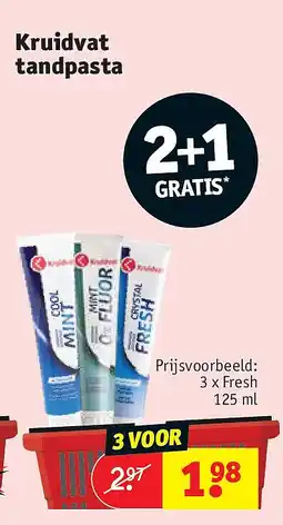 Kruidvat Kruidvat tandpasta aanbieding
