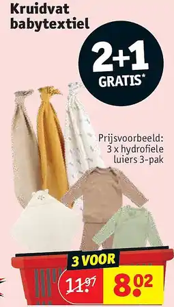 Kruidvat Kruidvat babytextiel aanbieding