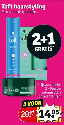 Kruidvat Taft haarstyling aanbieding