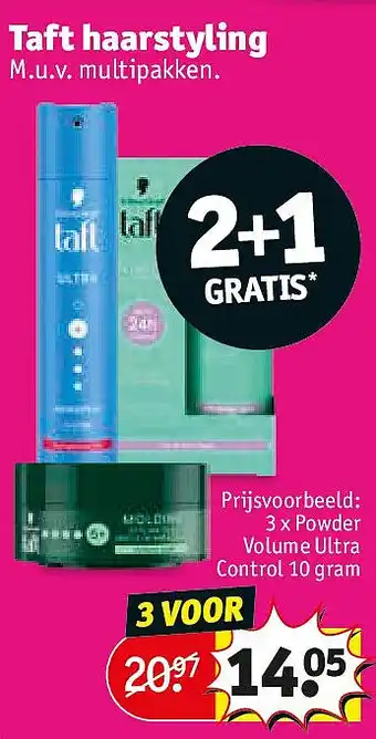 Kruidvat Taft haarstyling aanbieding