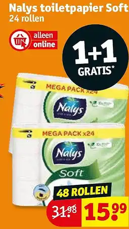 Kruidvat Nalys toiletpapier Soft aanbieding