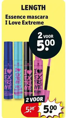 Kruidvat Essence mascara I Love Extreme aanbieding