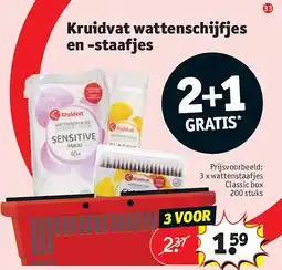 Kruidvat Kruidvat wattenschijfjes en -staafjes aanbieding