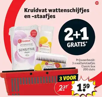 Kruidvat Kruidvat wattenschijfjes en -staafjes aanbieding
