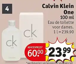 Kruidvat Calvin Klein One aanbieding