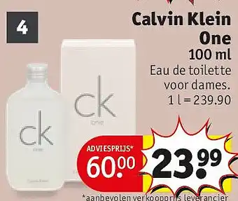 Kruidvat Calvin Klein One aanbieding