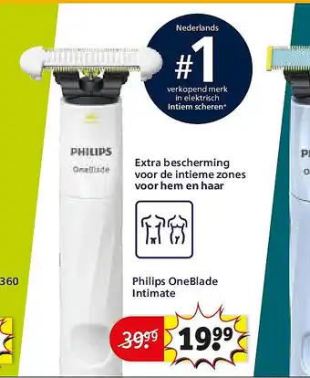 Kruidvat Philips OneBlade Intimate aanbieding