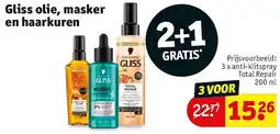 Kruidvat Gliss olie, masker en haarkuren aanbieding