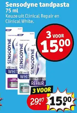 Kruidvat Sensodyne tandpasta aanbieding