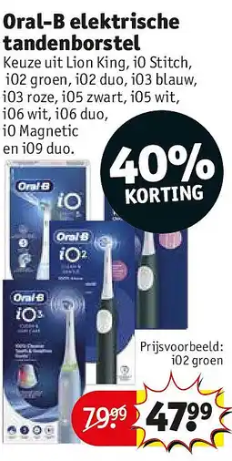 Kruidvat Oral-B elektrische tandenborstel aanbieding
