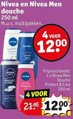 Kruidvat Nivea en Nivea Men douche aanbieding