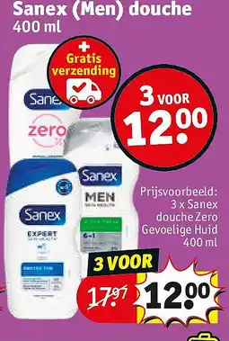 Kruidvat Sanex (Men) douche aanbieding