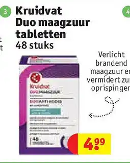 Kruidvat Kruidvat Duo maagzuur tabletten aanbieding