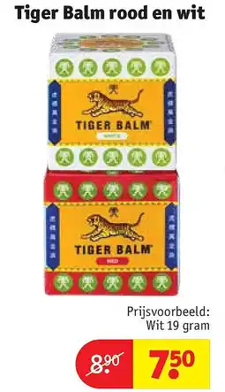 Kruidvat Tiger Balm rood en wit aanbieding