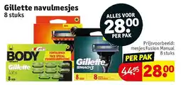 Kruidvat Gillette navulmesjes aanbieding