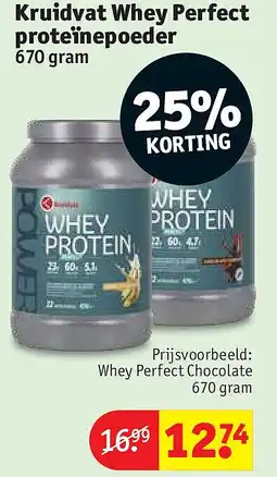 Kruidvat Whey Perfect Chocolate aanbieding